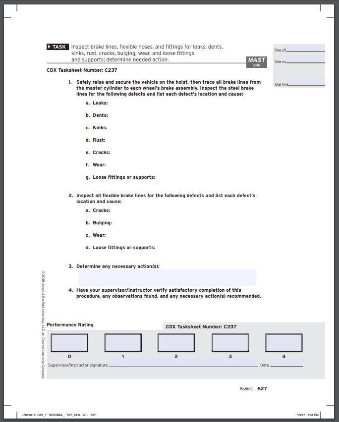 Trackable task sheets
