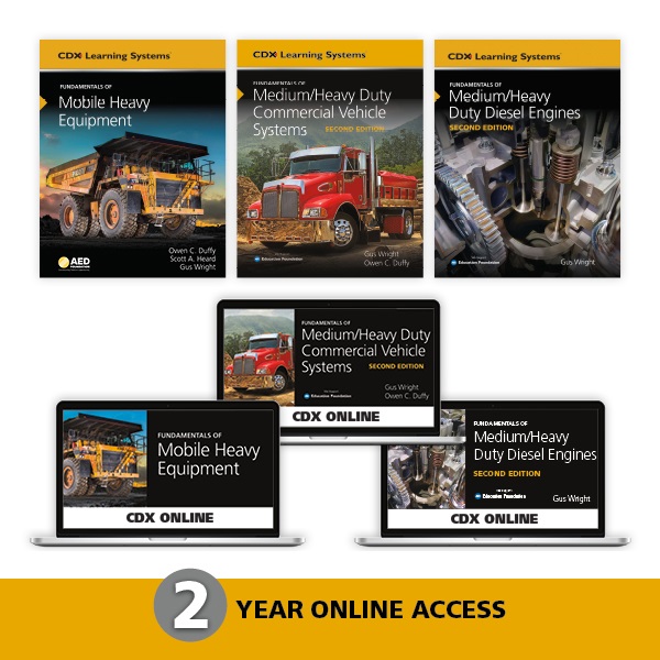 Truck & Equipment Bundle Mobile Heavy Equipment Textbook + 2 Year CDX
